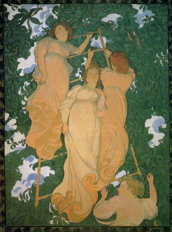 Maurice Denis the ladder in the foliage china oil painting image